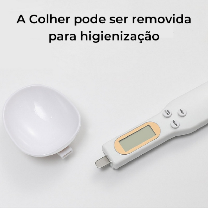 Colher De Medida Portátil Com Balança Digital Para Alimentos - Reall Magazine