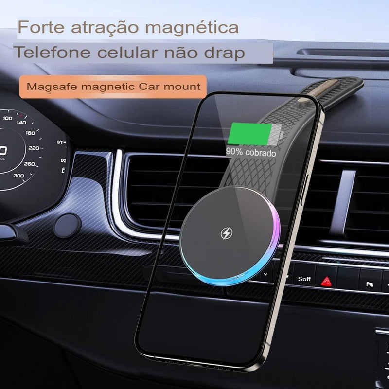 Suporte magnético com carregamento para celular no carro - Reall Magazine