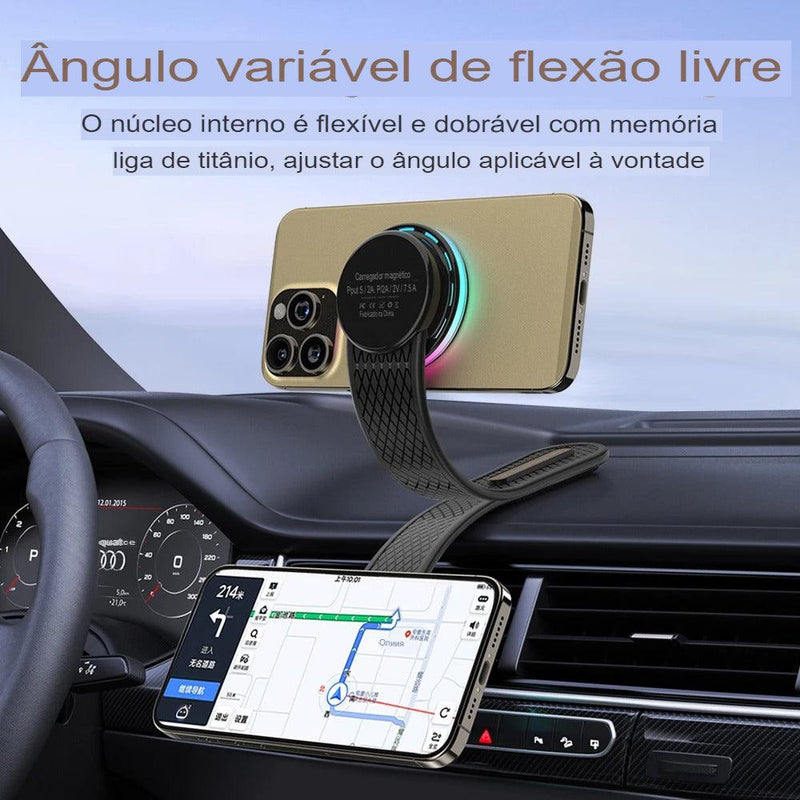 Suporte magnético com carregamento para celular no carro - Reall Magazine